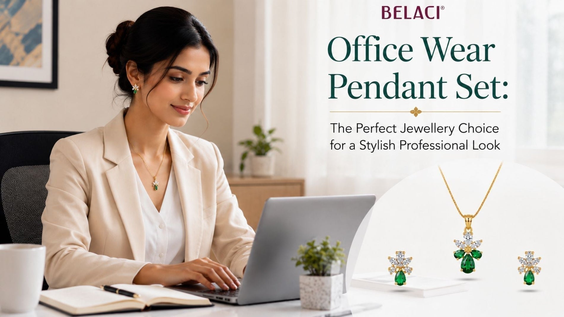 Office Wear Pendant Set: The Perfect Jewellery Choice for a Stylish Professional Look