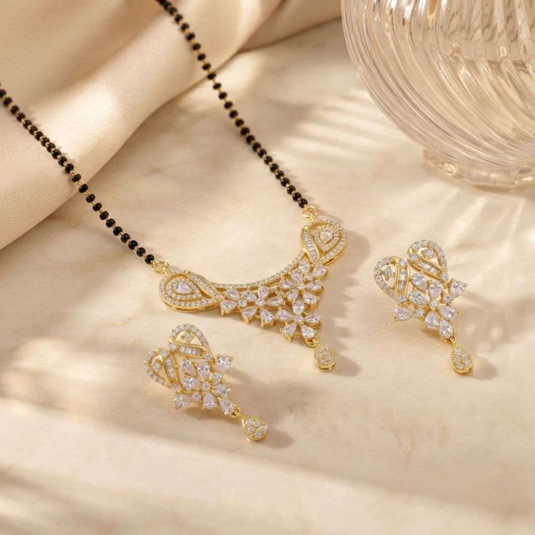 Floral Paisley Designer Mangalsutra