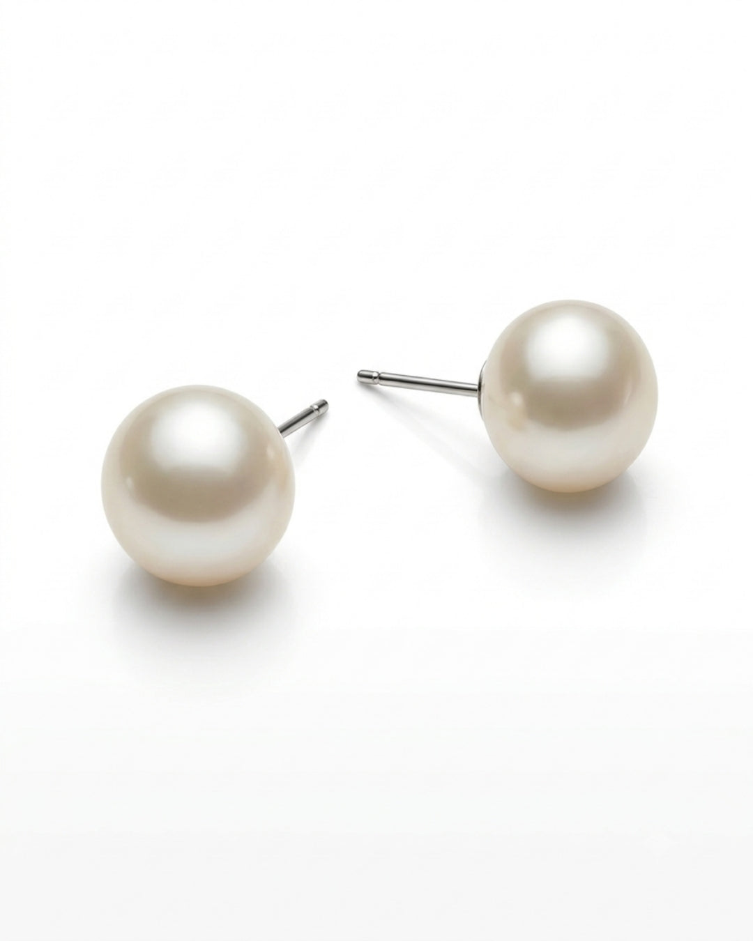 Gold Plated Pearl Stud Earrings Timeless Elegance