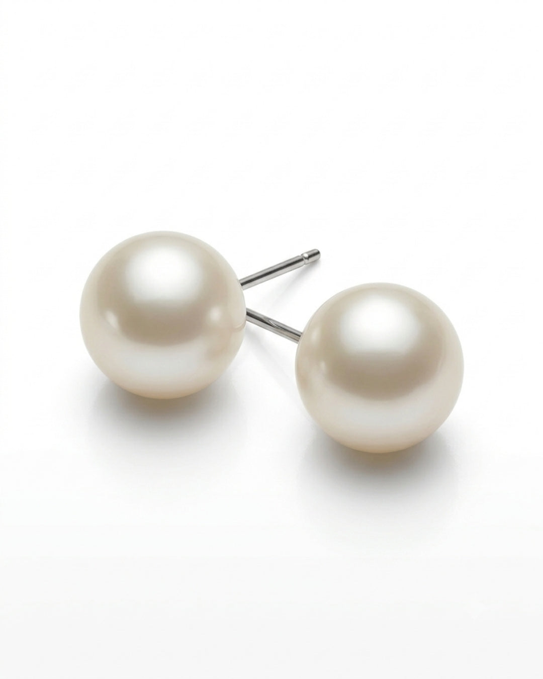 Gold Plated Pearl Stud Earrings Timeless Elegance