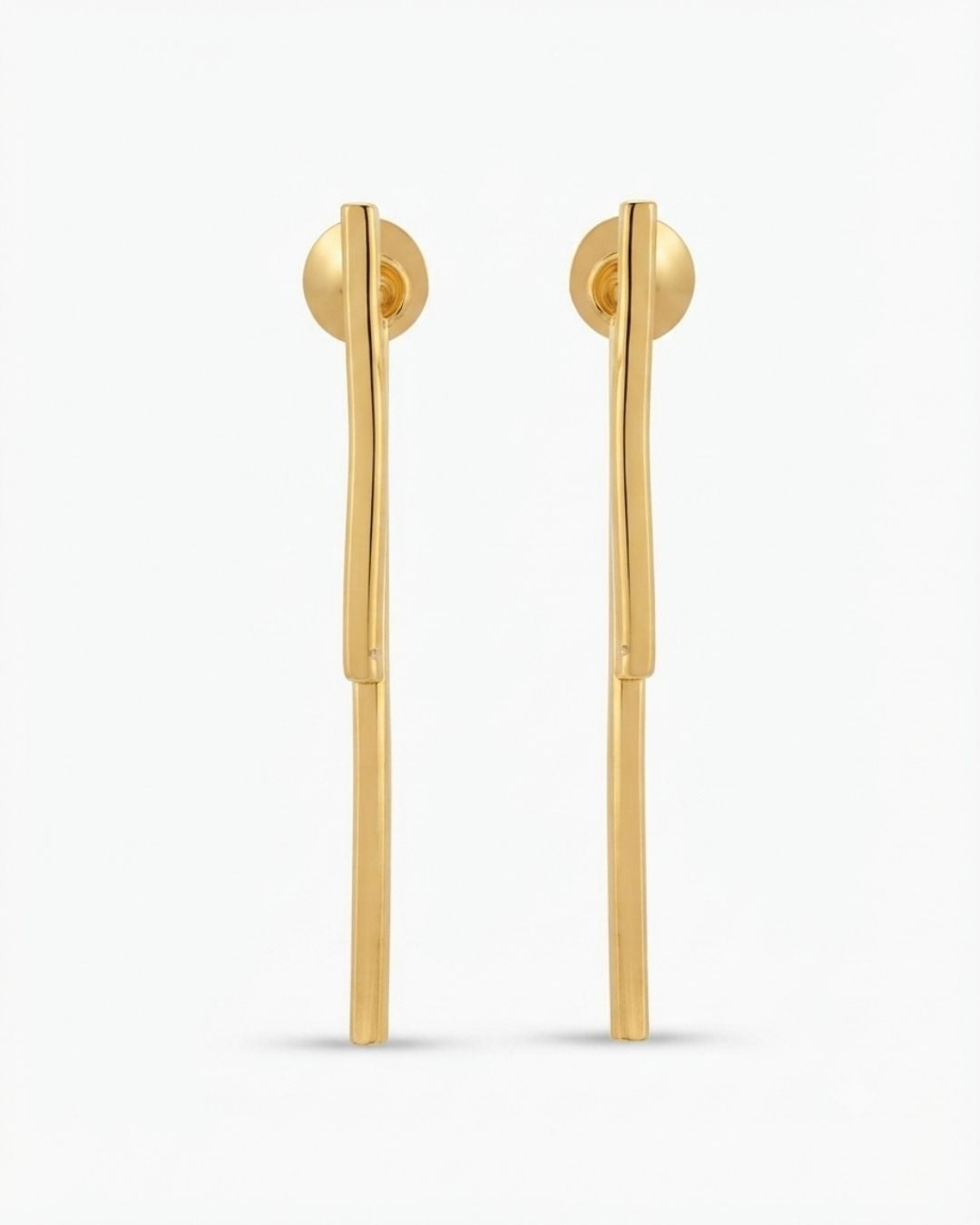 Sleek Linear Bar Anti-Tarnish Gold plated  Earrings