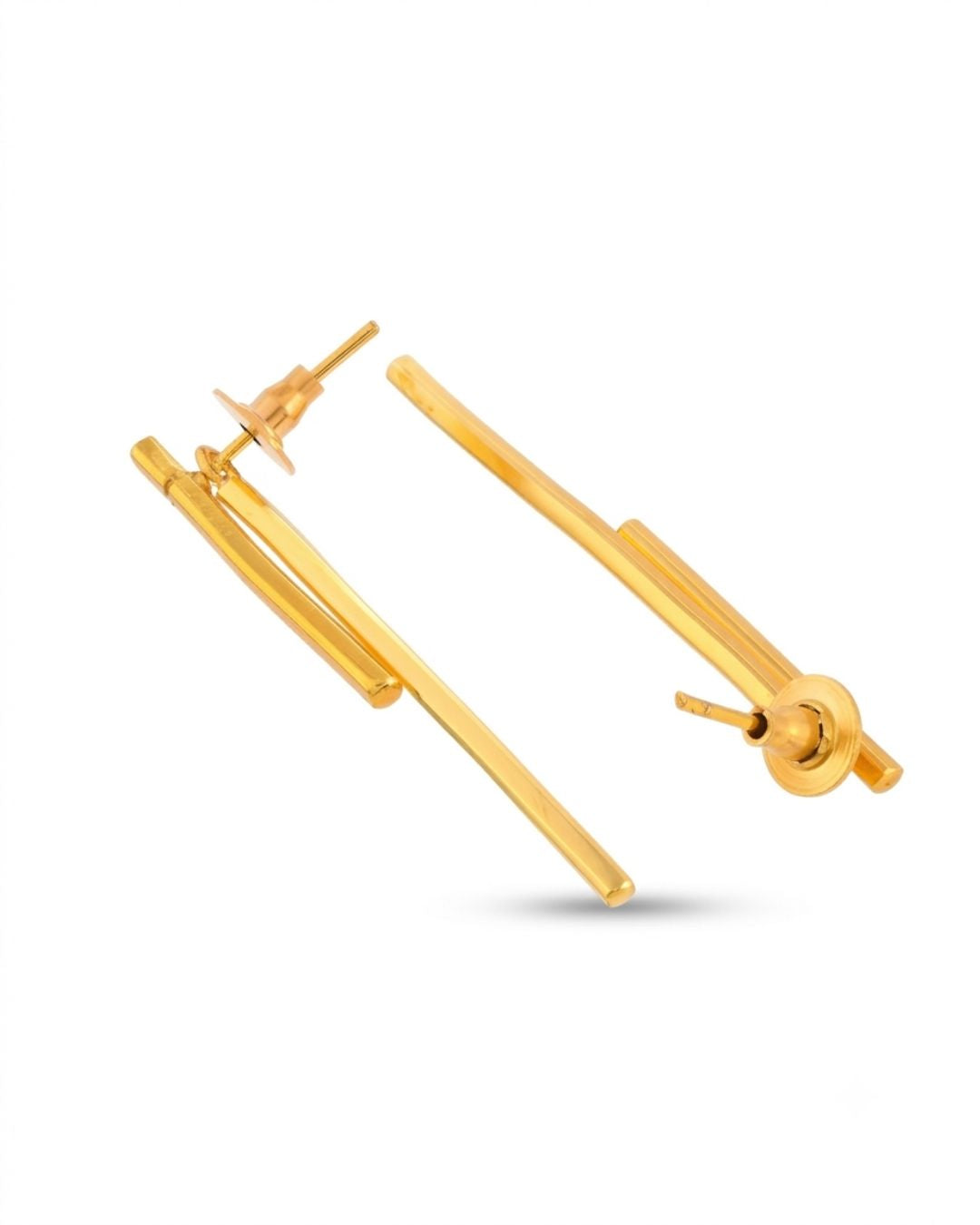 Sleek Linear Bar Anti-Tarnish Gold plated  Earrings