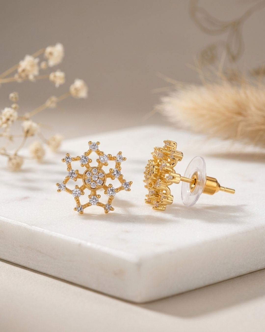 Radiant Floral AD Stud Earrings