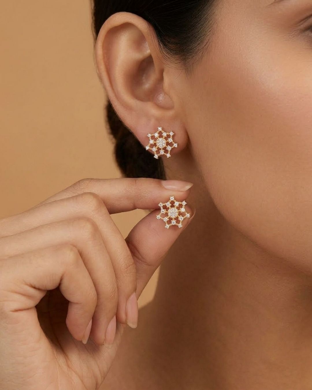 Radiant Floral AD Stud Earrings
