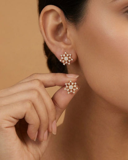 Radiant Floral AD Stud Earrings