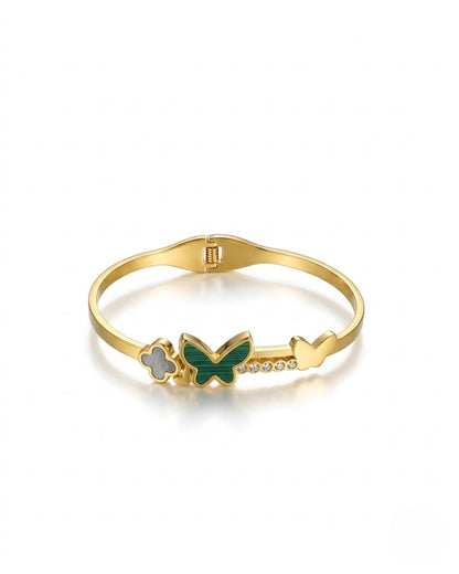 Green Butterfly Charm Bracelet for Women