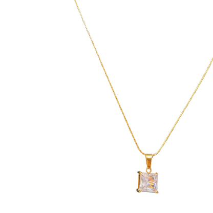 Gold Pendant for Women with a single pearl on a White background