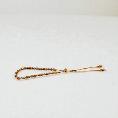 Beaded Bracelet for Women with gold clasp on a white background