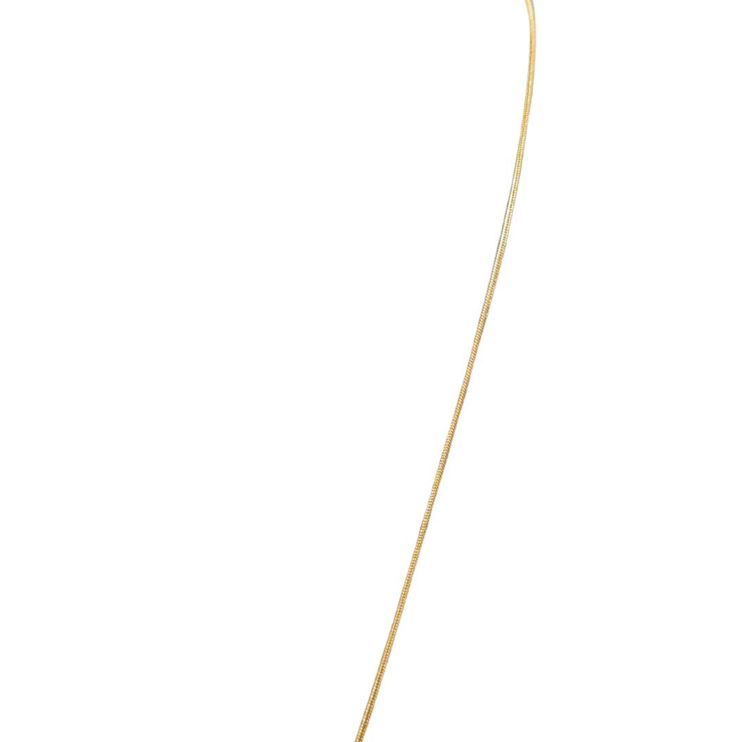 Gold necklace with a heart-shaped Pendant for Women on a white background