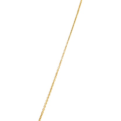 Gold plated chain on a white background