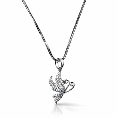 Butterfly Pendant Necklace with Matching Earrings