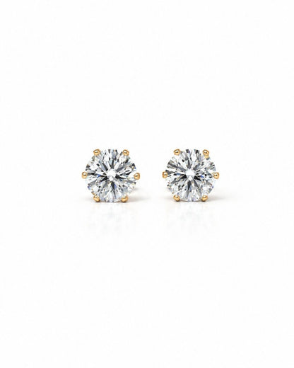 Anti Tarnish Solitaire Statement Stud Earrings