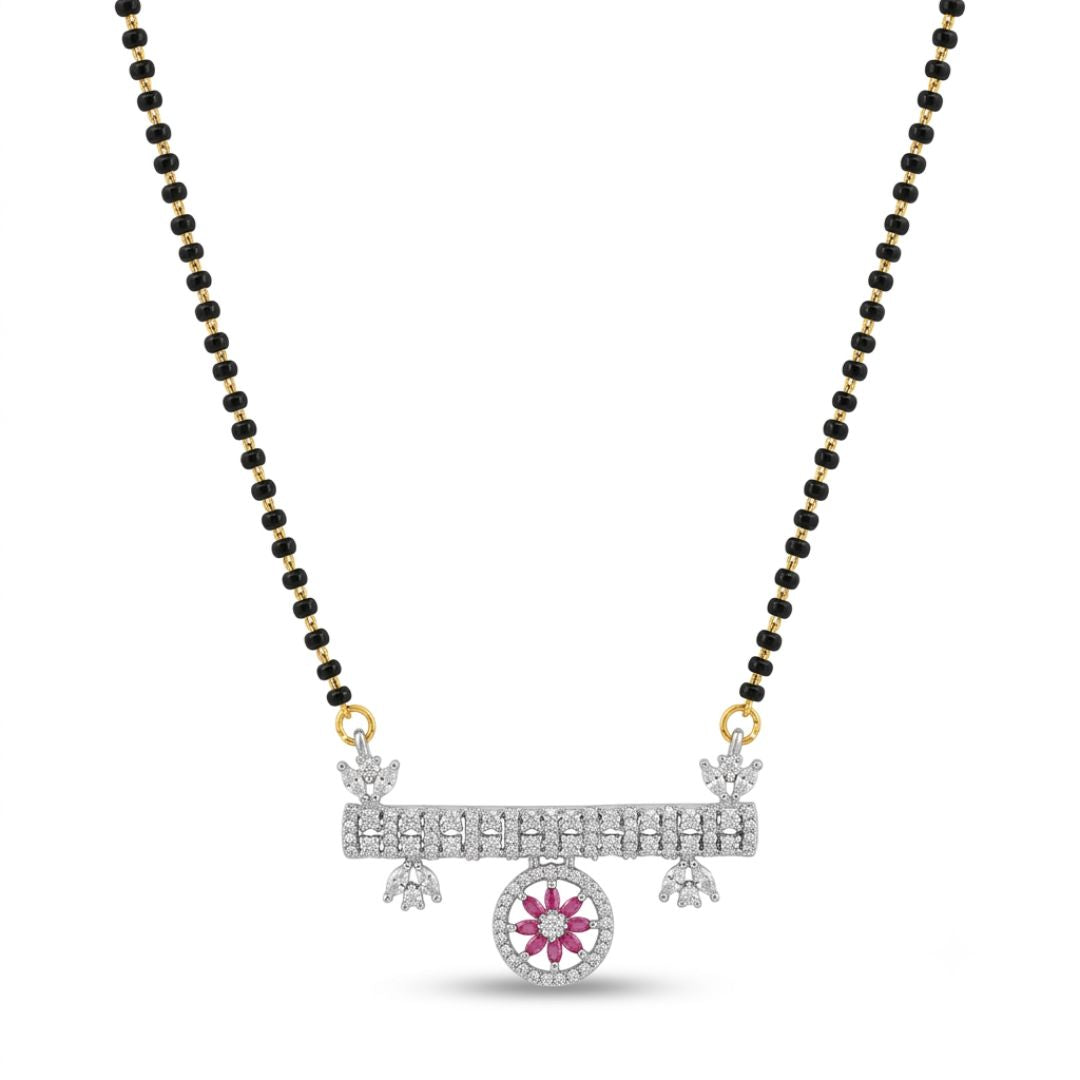 Modern Floral Designer Mangalsutra Set for Women