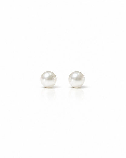 Anti Tarnish Pearl Stud Earrings for Women