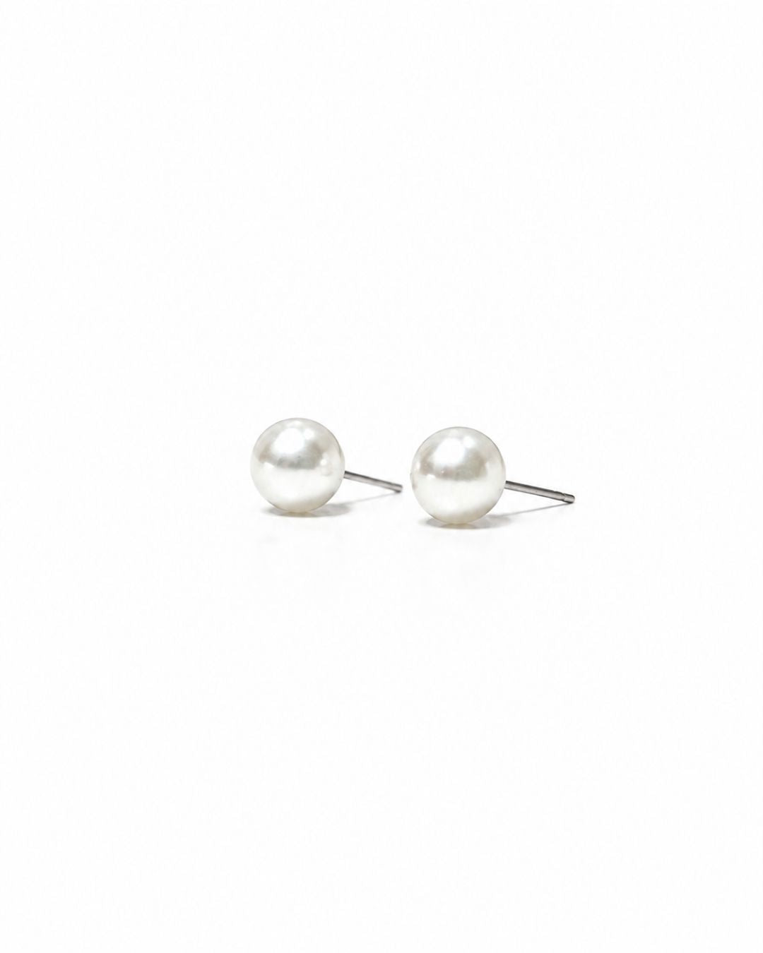 Anti Tarnish Pearl Stud Earrings for Women
