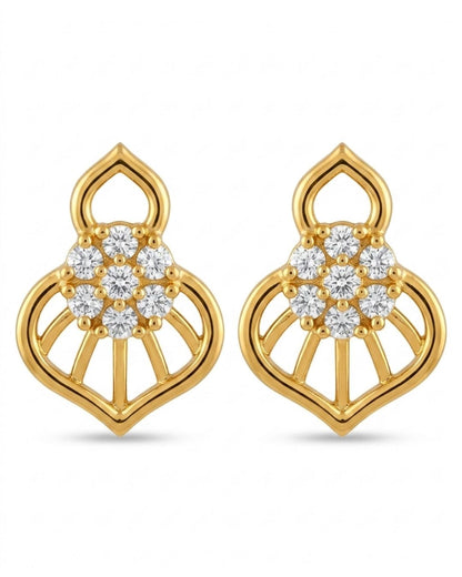Floral Halo Gold Finish Wedding Jewellery Pendant Set
