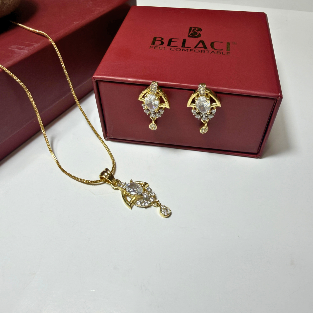 BELACI AD Gold Plated Jewellery – Pendant Set