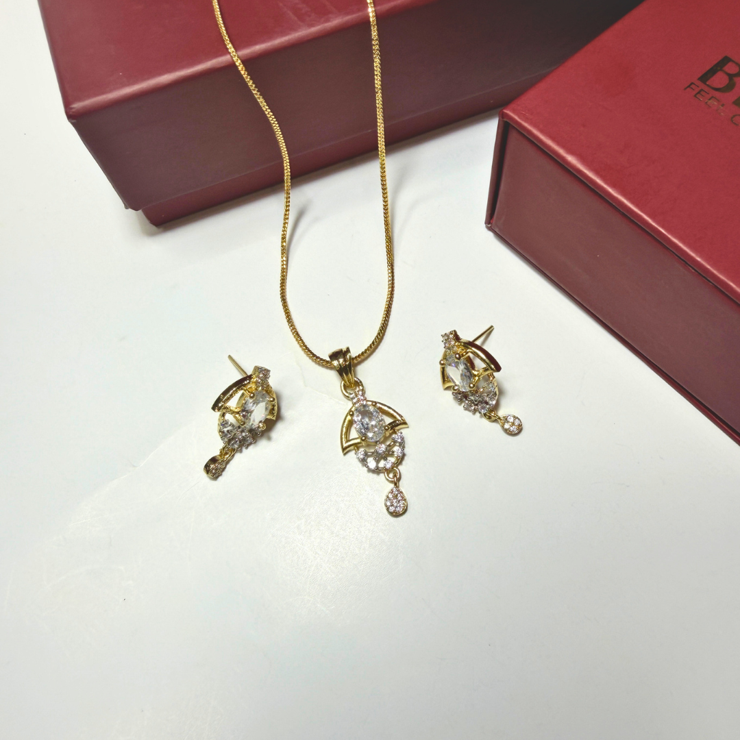 BELACI AD Gold Plated Jewellery – Pendant Set