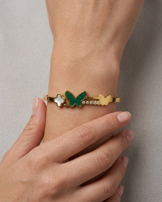Elegant Stainless Steel Bracelet Butterfly Design