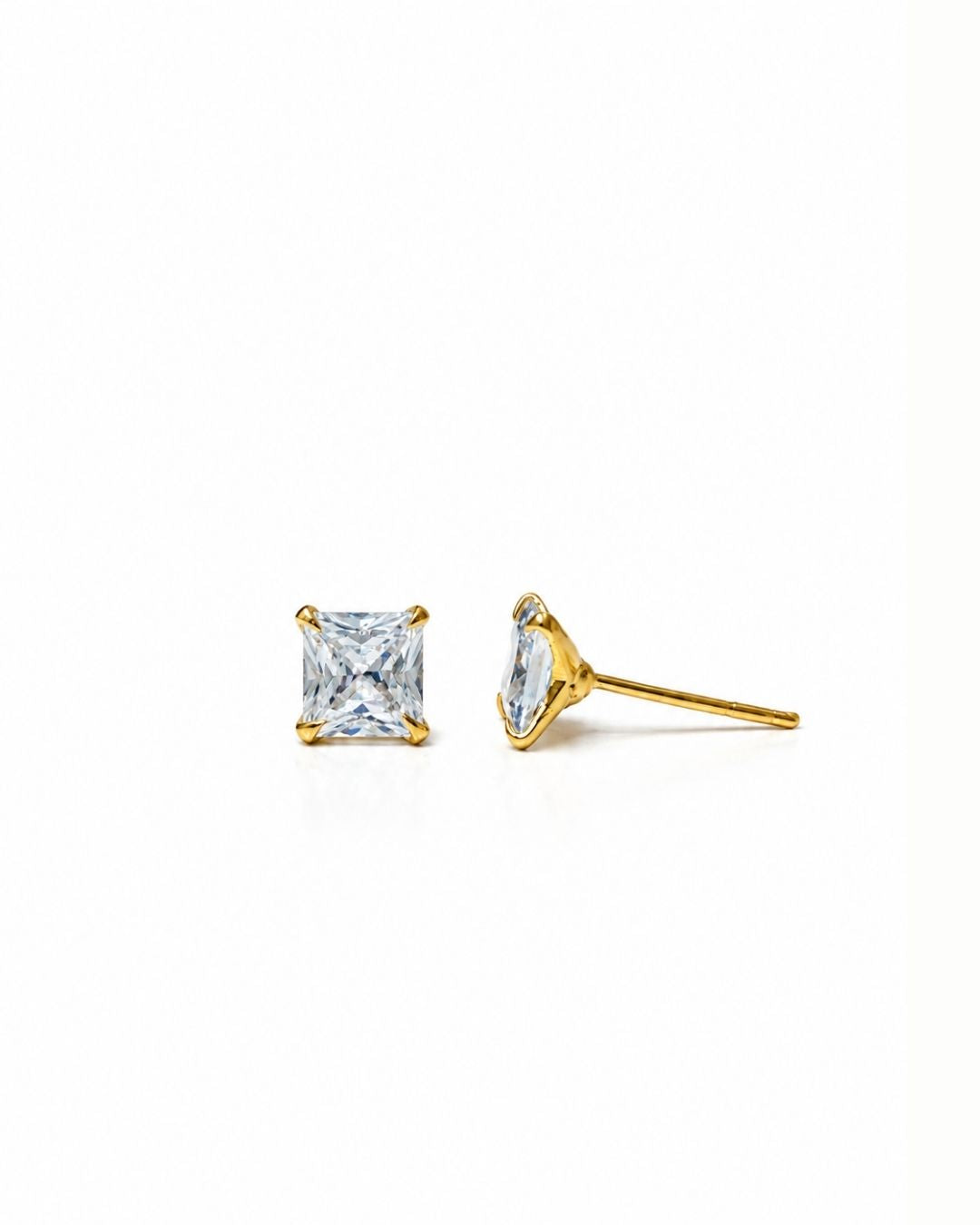 Anti Tarnish Square Stud Earrings for Women