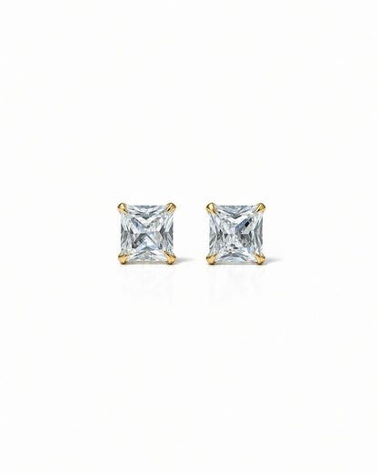 Anti Tarnish Square Stud Earrings for Women