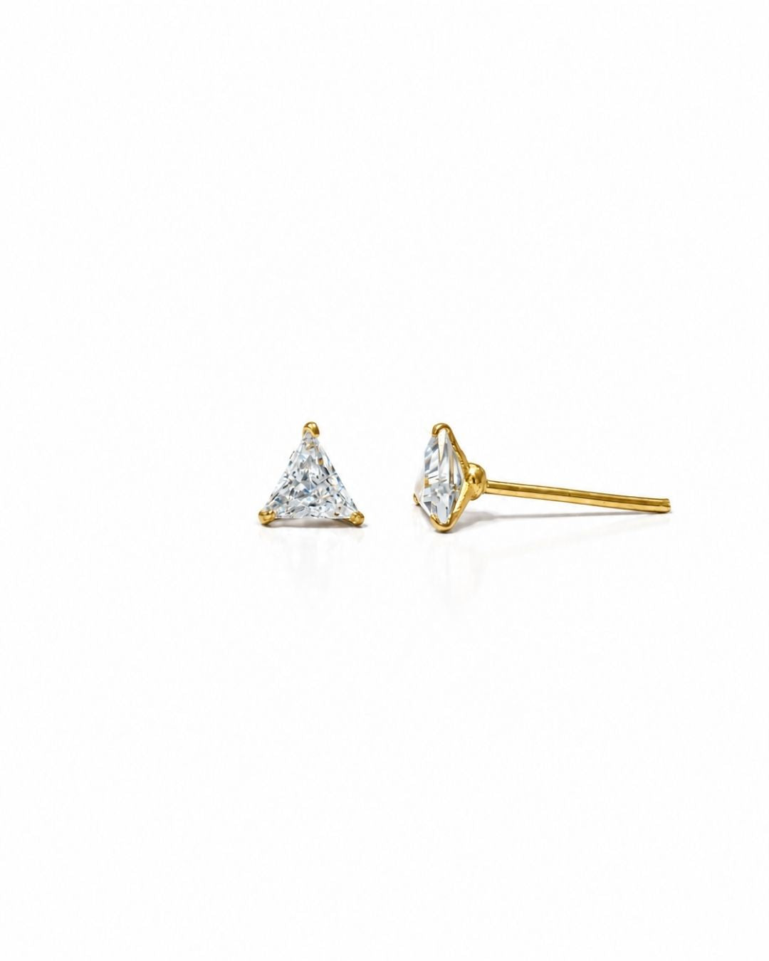 Anti Tarnish Triangular Stud Earrings for Women