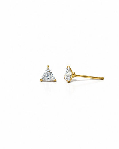 Anti Tarnish Triangular Stud Earrings for Women
