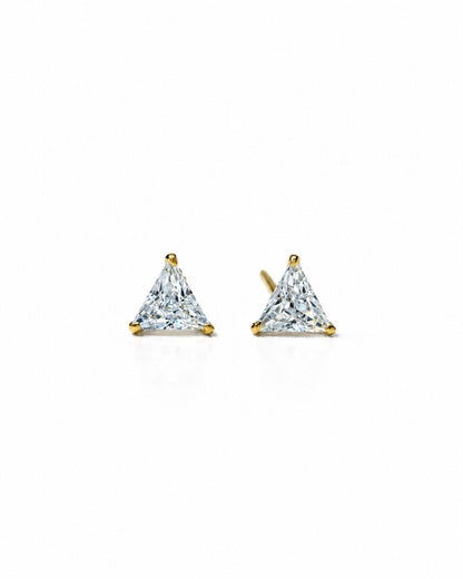 Anti Tarnish Triangular Stud Earrings for Women