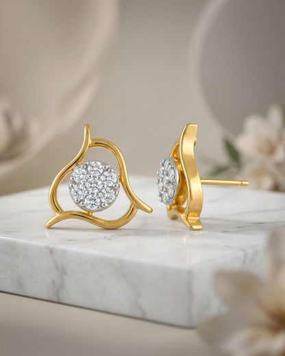 Designer American Diamond Stud Earrings for Women