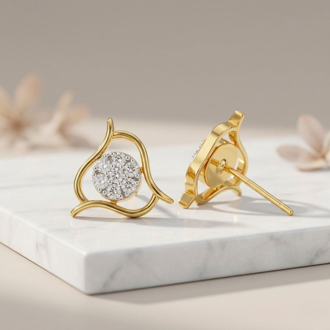 BELACI AD Gold Plated Brass Jewellery – Designer Studs