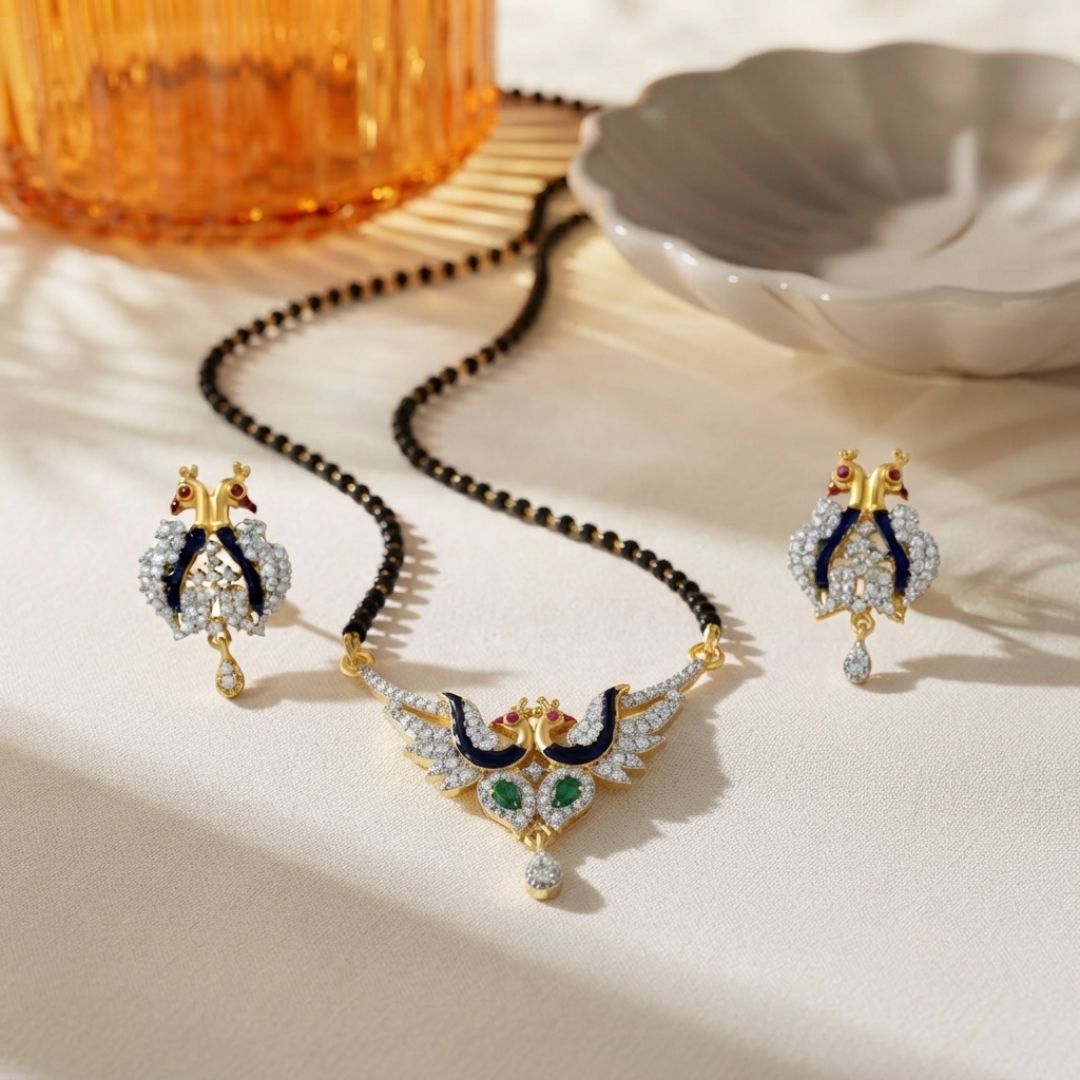 Majestic Twin Peacock Mangalsutra for Weddings