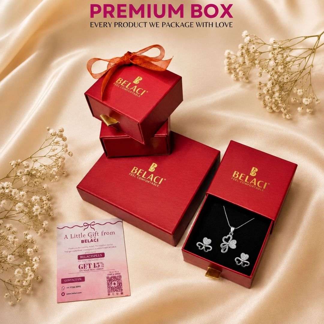 Butterfly Heart Silver Finish AD Pendant Set