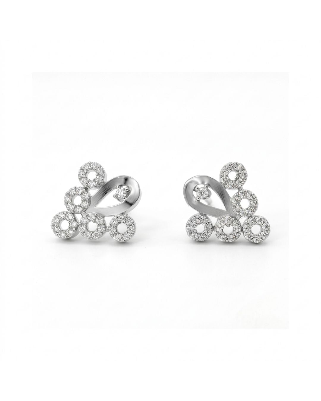 Pearl Halo Teardrop AD Stud Earrings
