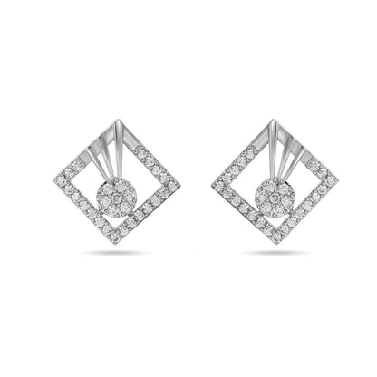 Belaci AD Gold Square Diamond Cufflinks Studs for Women