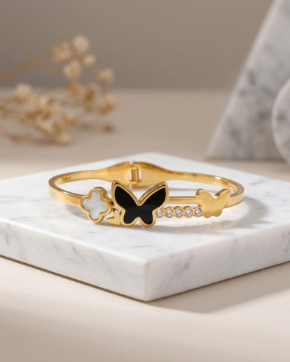 Black Butterfly Charm Bracelet for Women
