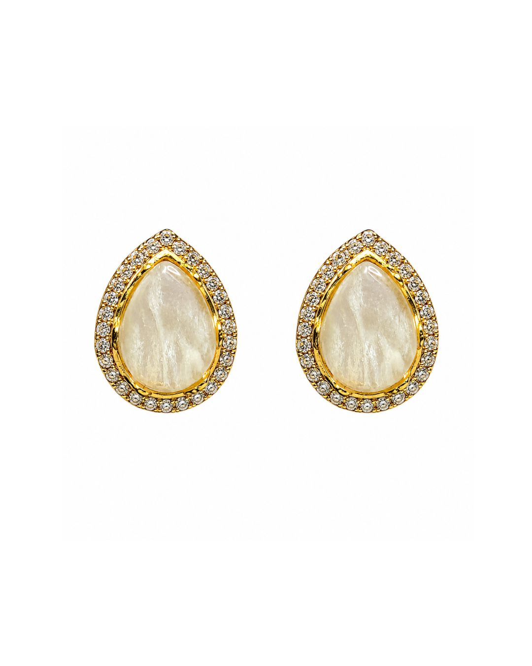 Sabyasachi inspired Ivory Turkish Pota Earrings for Women