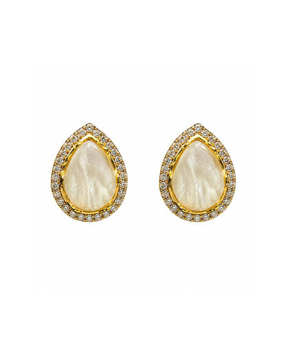 Sabyasachi inspired Ivory Turkish Pota Earrings for Women