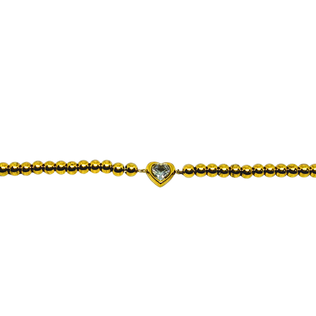Diamond Bracelet for Women on a reflective surface with a blurred background