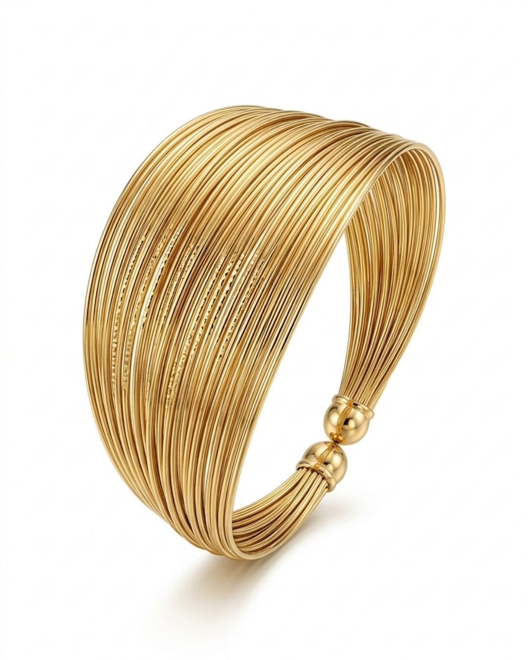 Multi-Layer Gold Plated Statement Bracelet for Women