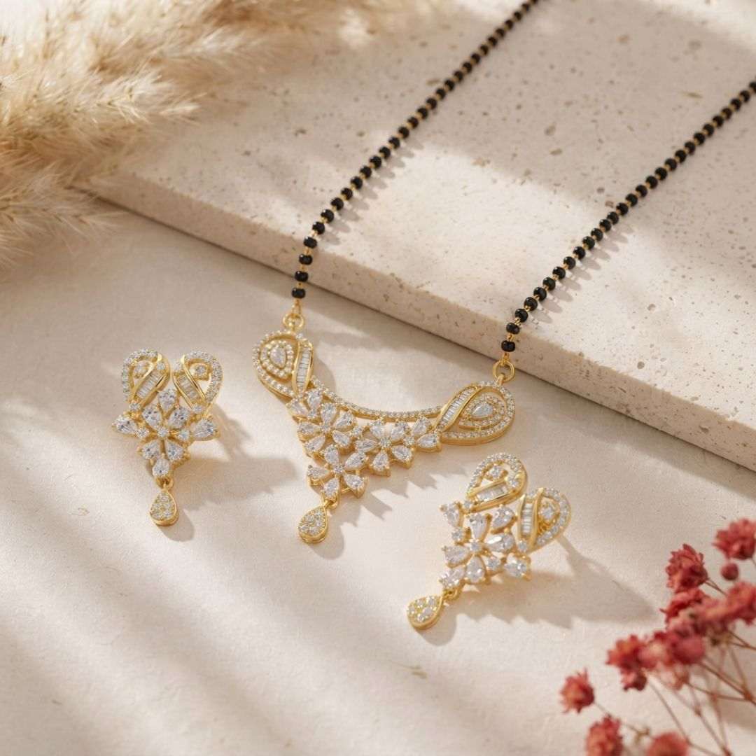 Floral Paisley Designer Mangalsutra