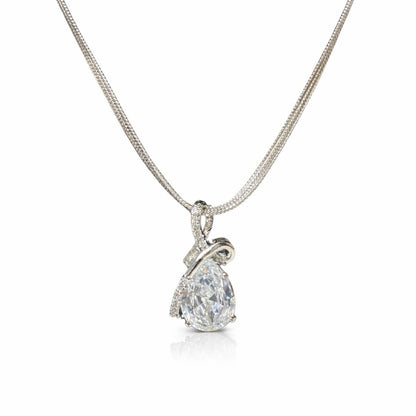 Teardrop Pendant Necklace with Matching Earrings