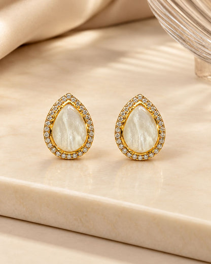 Sabyasachi inspired Ivory Turkish Pota Earrings for Women