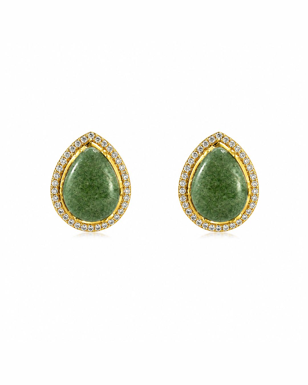 Sabyasachi inspired Green Turkish Pota Earrings for Women