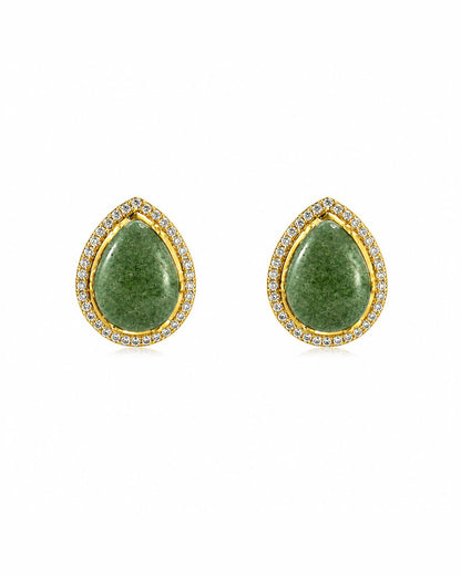 Sabyasachi inspired Green Turkish Pota Earrings for Women