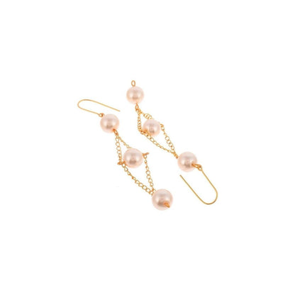 Anti Tarnish Handmade Diamond Frame Pearl Earrings for Women