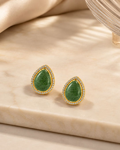 Sabyasachi inspired Green Turkish Pota Earrings for Women