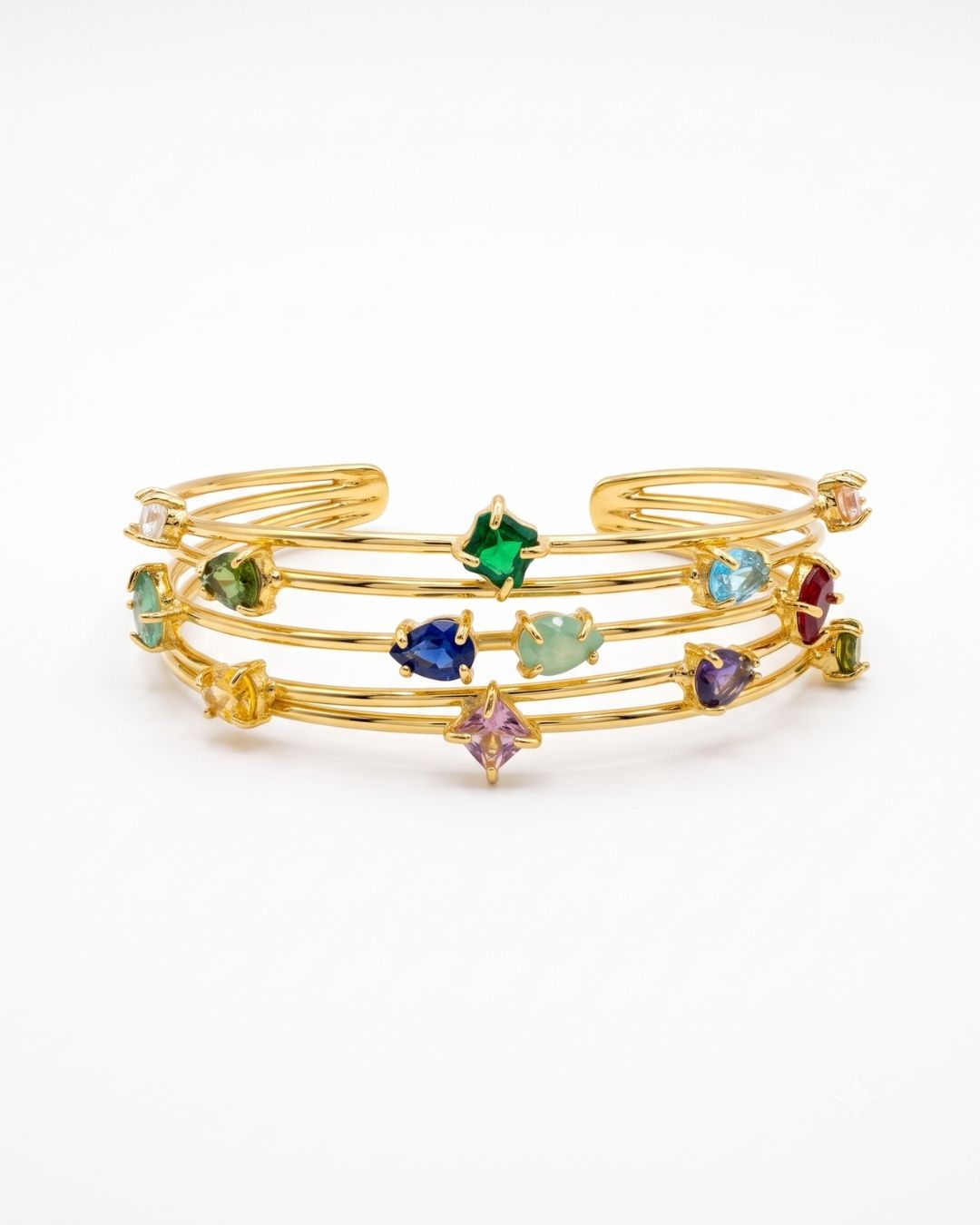 Multicolour Layered Cuff Bracelet for Women