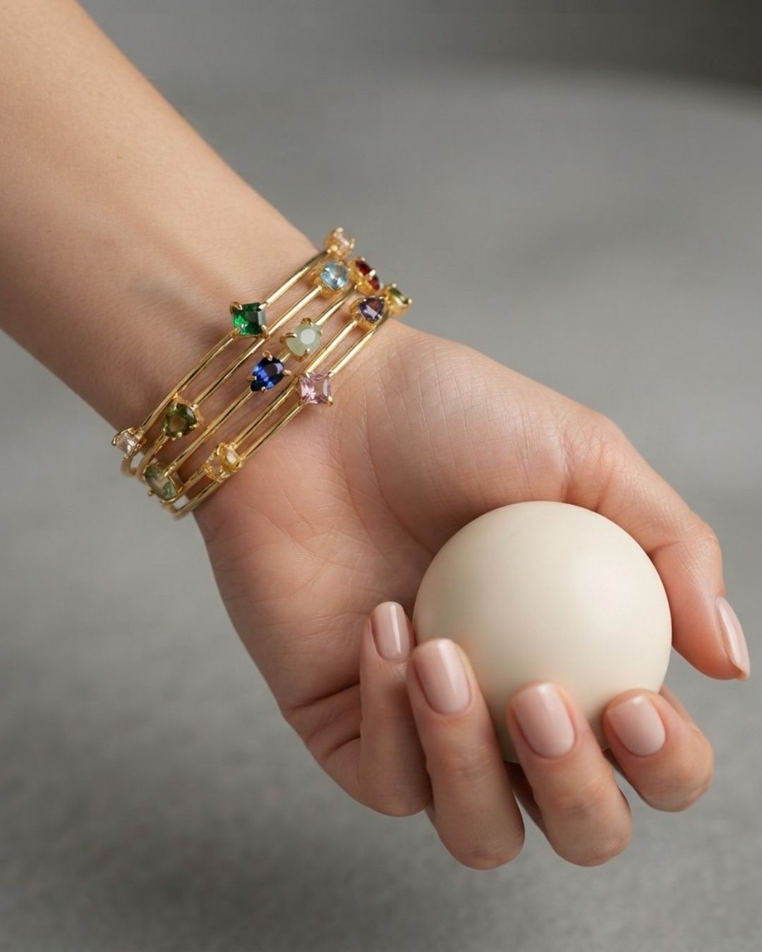 Multicolour Layered Cuff Bracelet for Women
