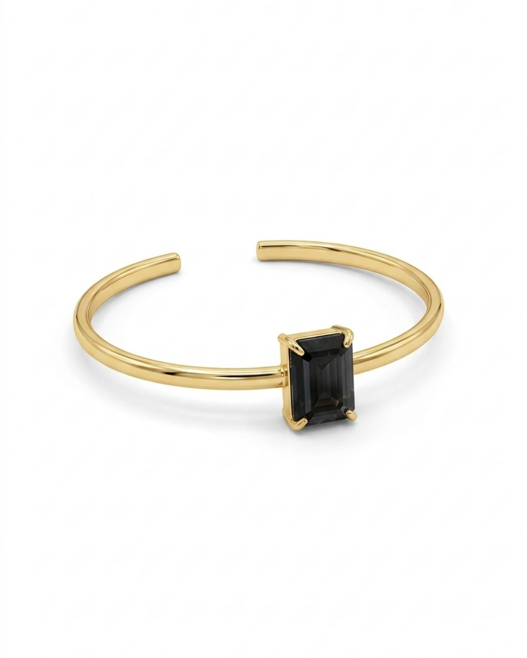 Black Rectangular Stone Bracelet for Women