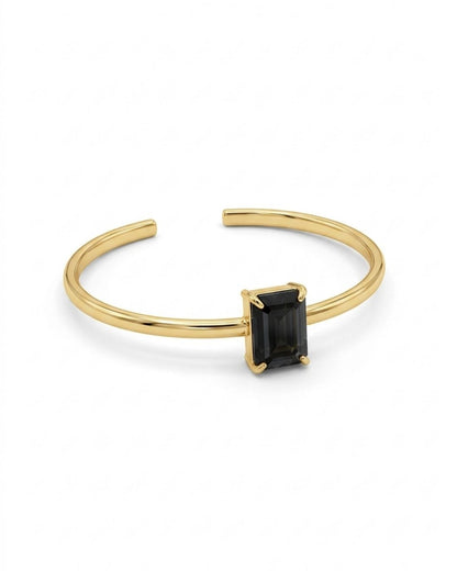 Black Rectangular Stone Bracelet for Women